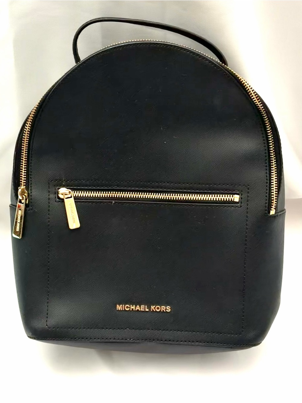 Michael Kors Black Backpack with Gold Hardware